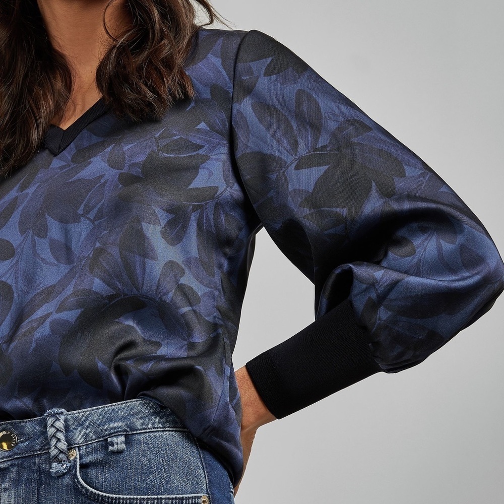 Navy Blue Women's Top - Picture 2 of 15
